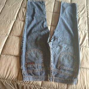 Fire retardant work jeans.